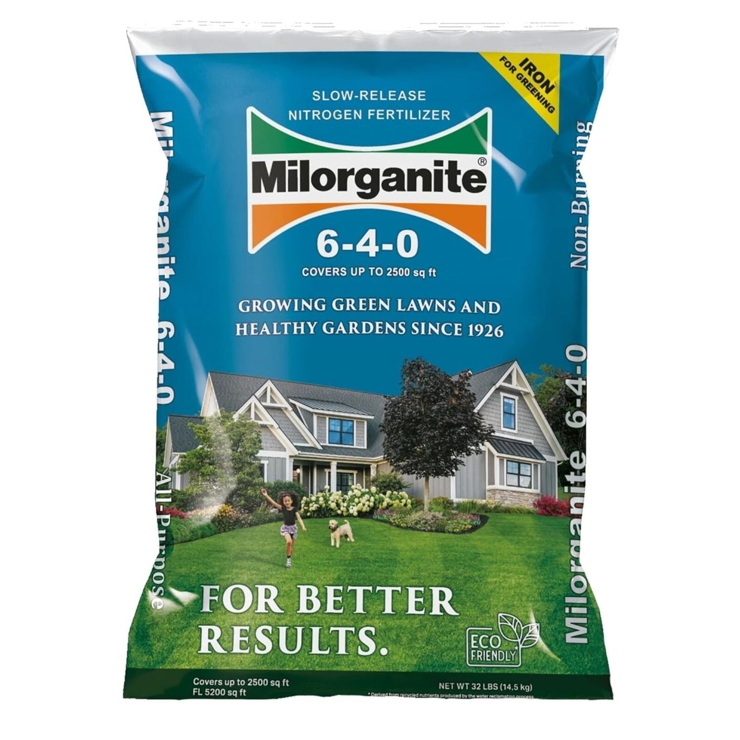 Milorganite All-Purpose Eco-Friendly Slow-Release Nitrogen Fertilizer, 32Lb - Tampa Home & Garden Store