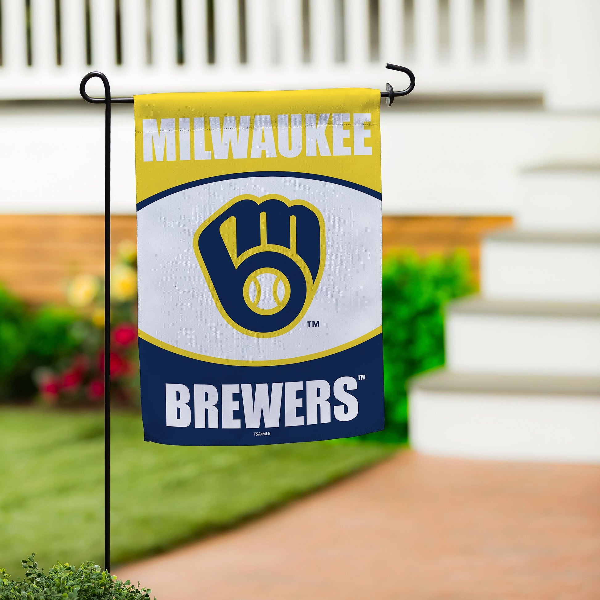Milwaukee Brewers Suede Garden Flag - Tampa Home & Garden Store