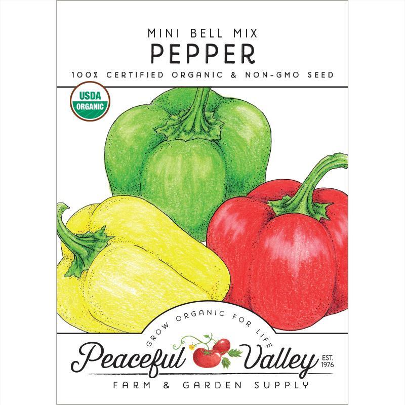 Mini Bell Mix Sweet Pepper Seeds (Organic) - Tampa Home & Garden Store