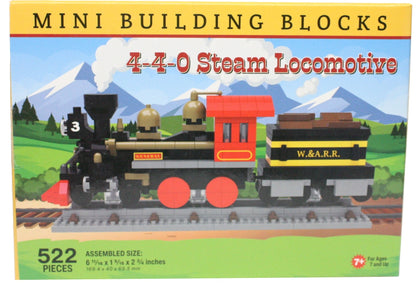 Mini Building Blocks - 4-4-0 Steam Locomotive - Tampa Home & Garden Store