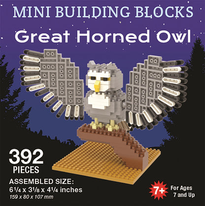Mini Building Blocks - Great Horned Owl - Tampa Home & Garden Store