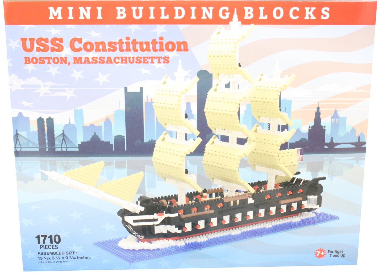 Mini Building Blocks - USS Constitution Boston MA - Tampa Home & Garden Store