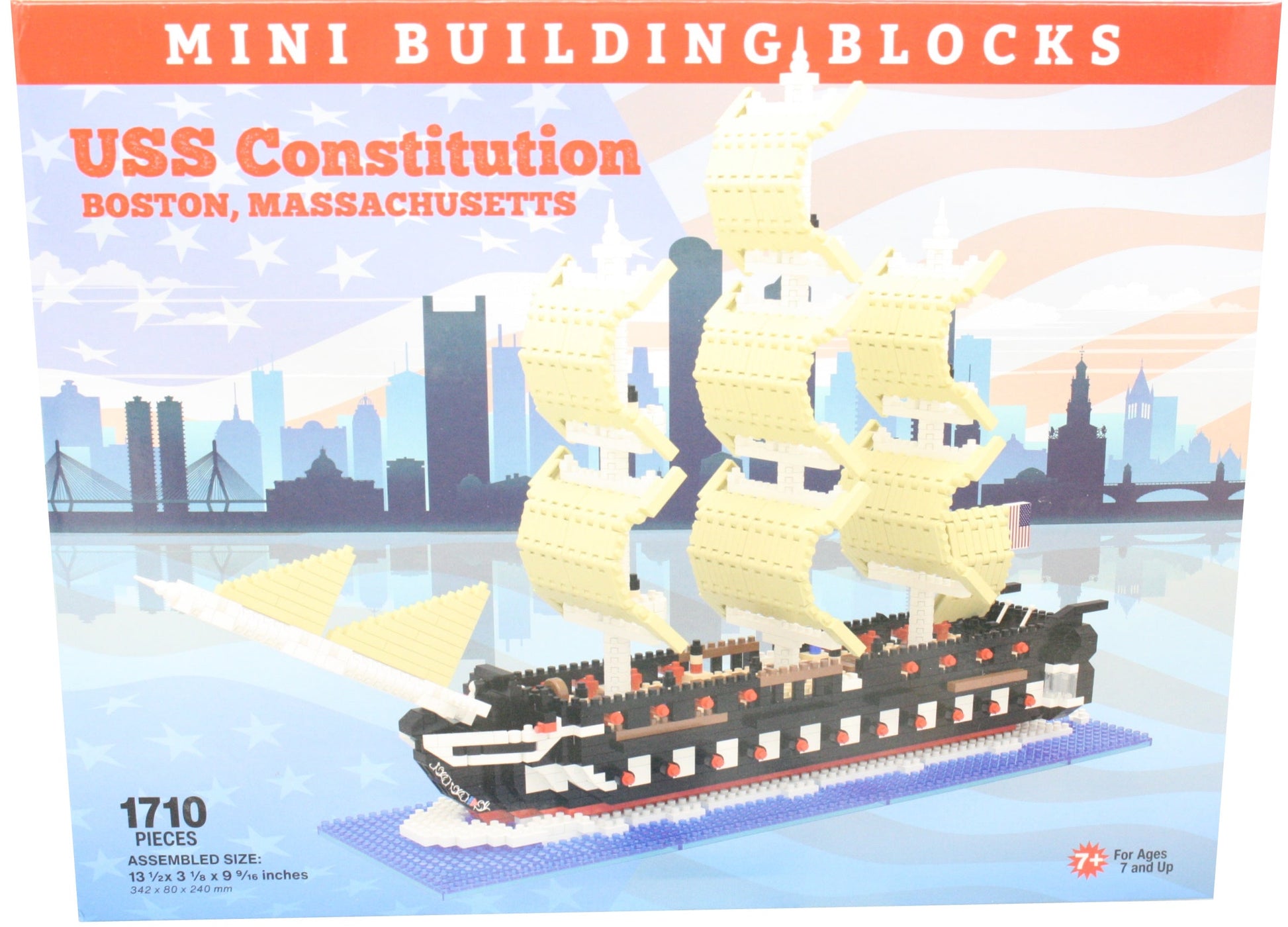 Mini Building Blocks - USS Constitution Boston MA - Tampa Home & Garden Store