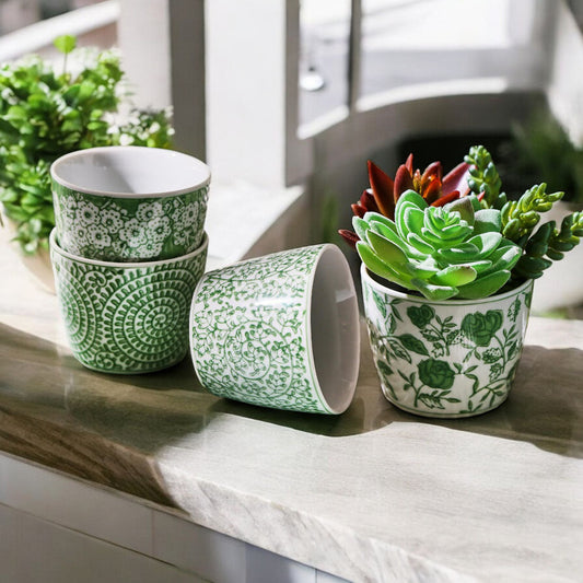 Mini Green Cachepots - Tampa Home & Garden Store