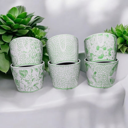 Mini Green Cachepots - Tampa Home & Garden Store