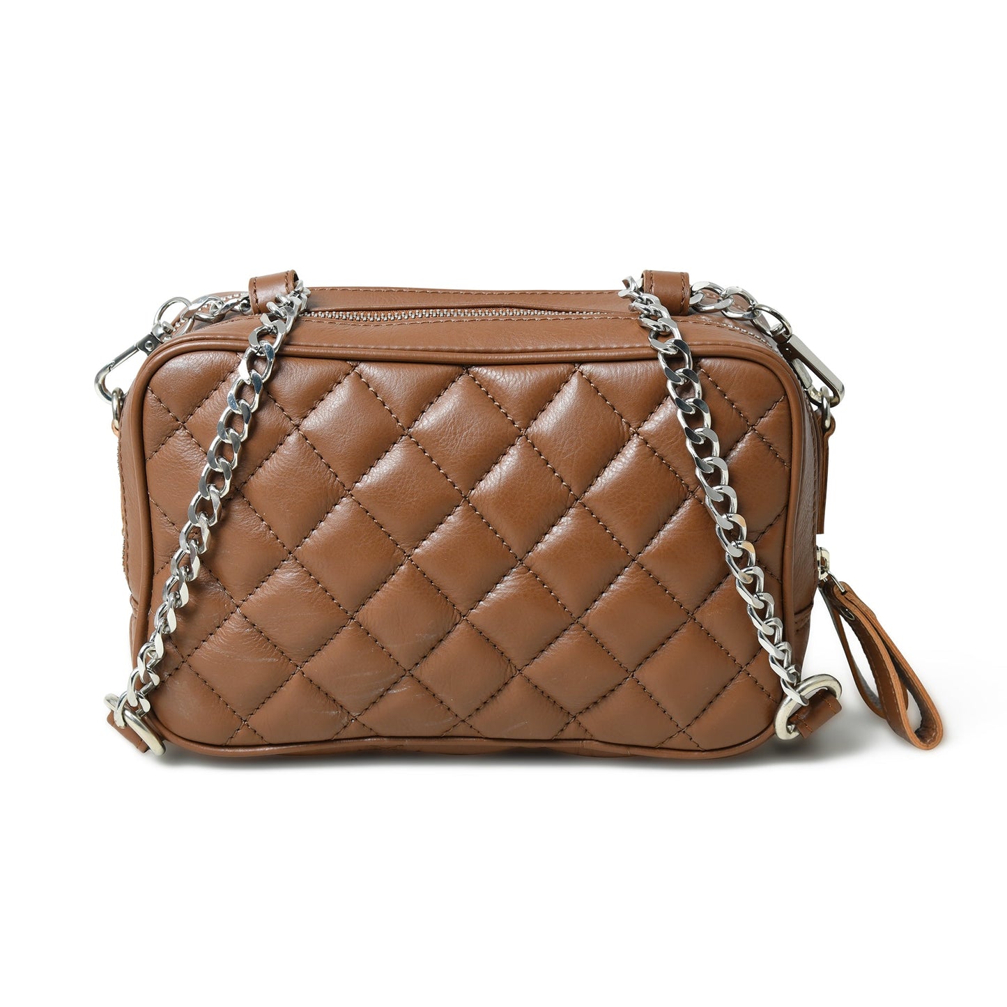 Mini Quilted Crossbody Bag, Rich Brown - Tampa Home & Garden Store