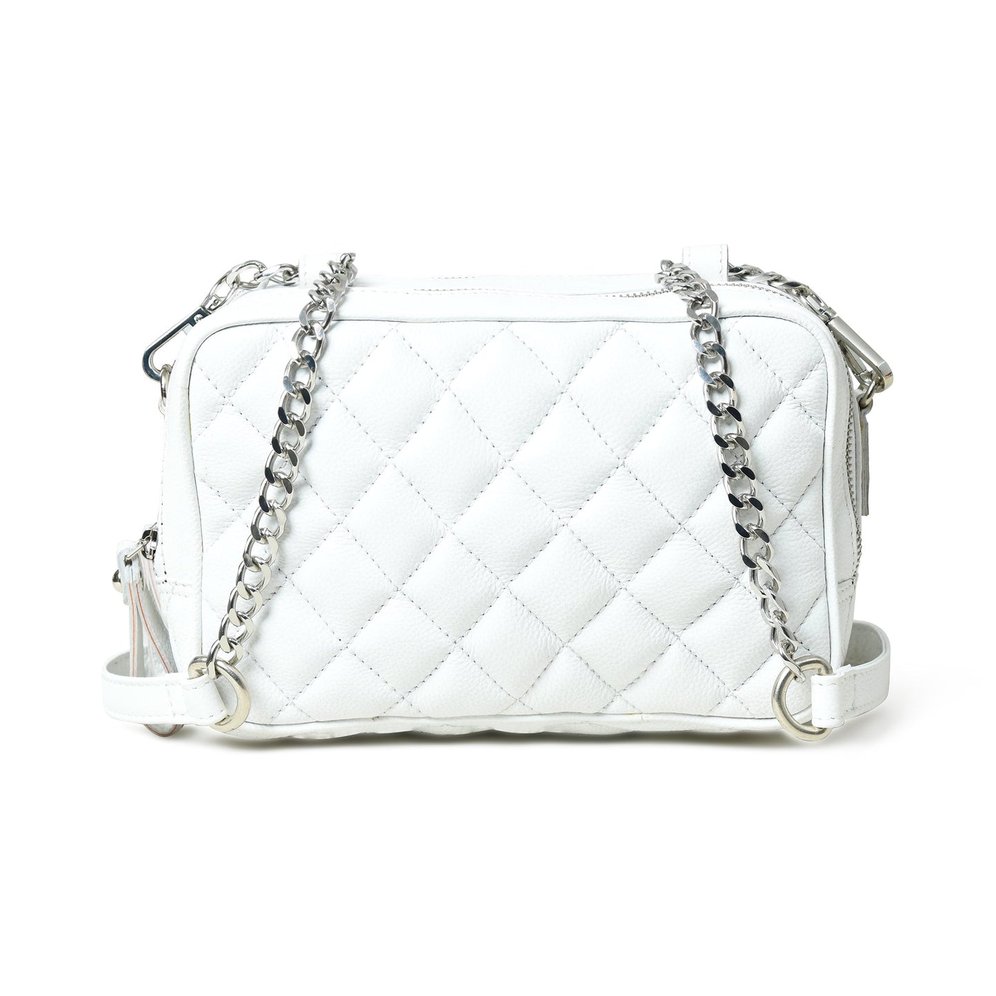 Mini Quilted Crossbody Bag, White - Tampa Home & Garden Store