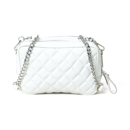 Mini Quilted Crossbody Bag, White - Tampa Home & Garden Store