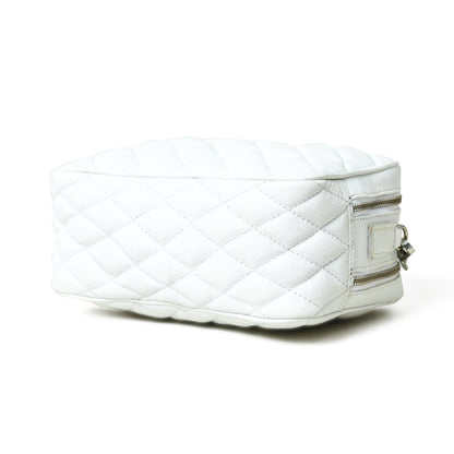 Mini Quilted Crossbody Bag, White - Tampa Home & Garden Store