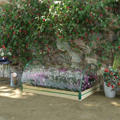 Mini Raised Garden Bed Planter Box Greenhouse Combo with Clear PVC Cover - Tampa Home & Garden Store
