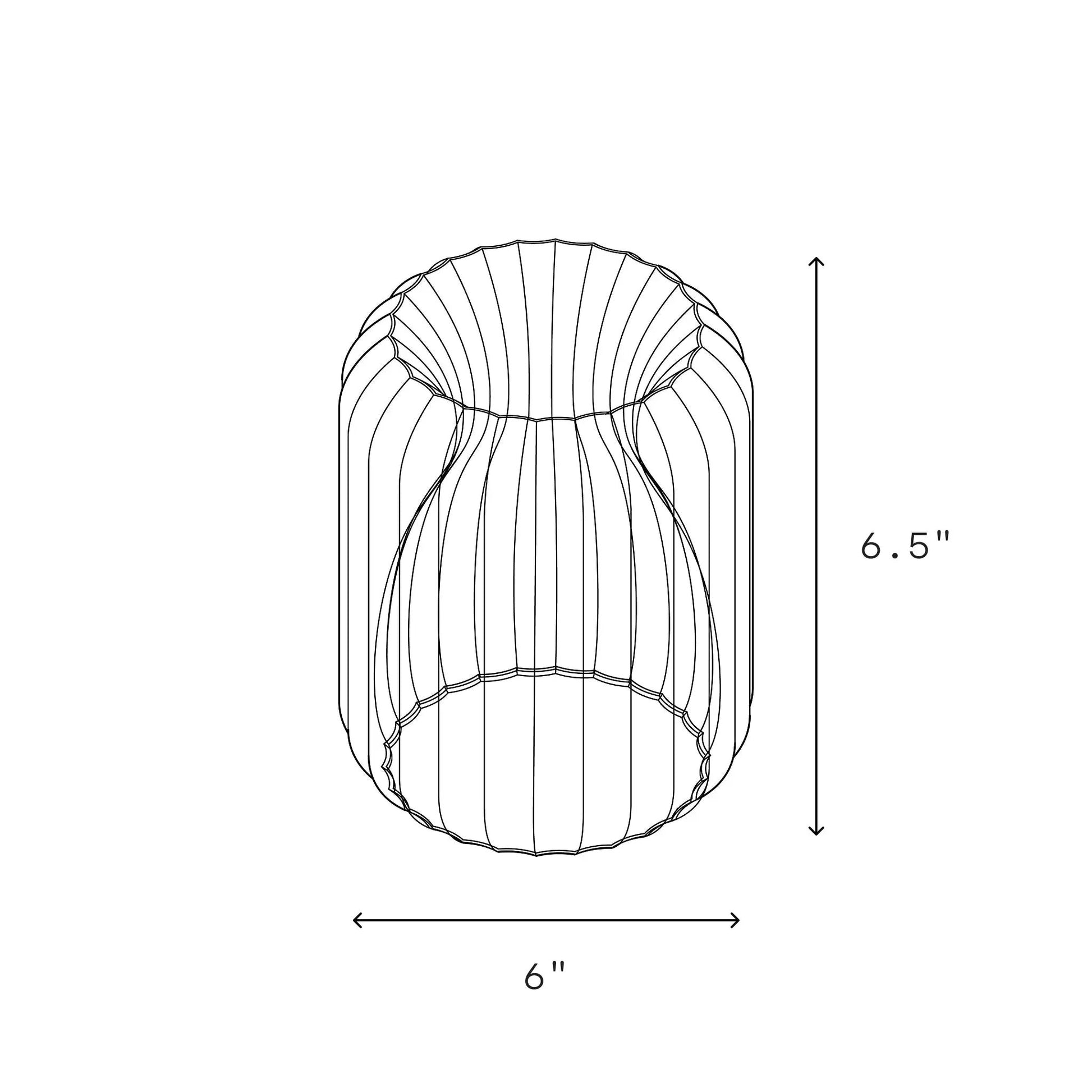 Mini Allium Lamp cordless table lamp by Wooj Design with a wireframe cage shade 6.5 in tall on Tampa Home & Garden Store