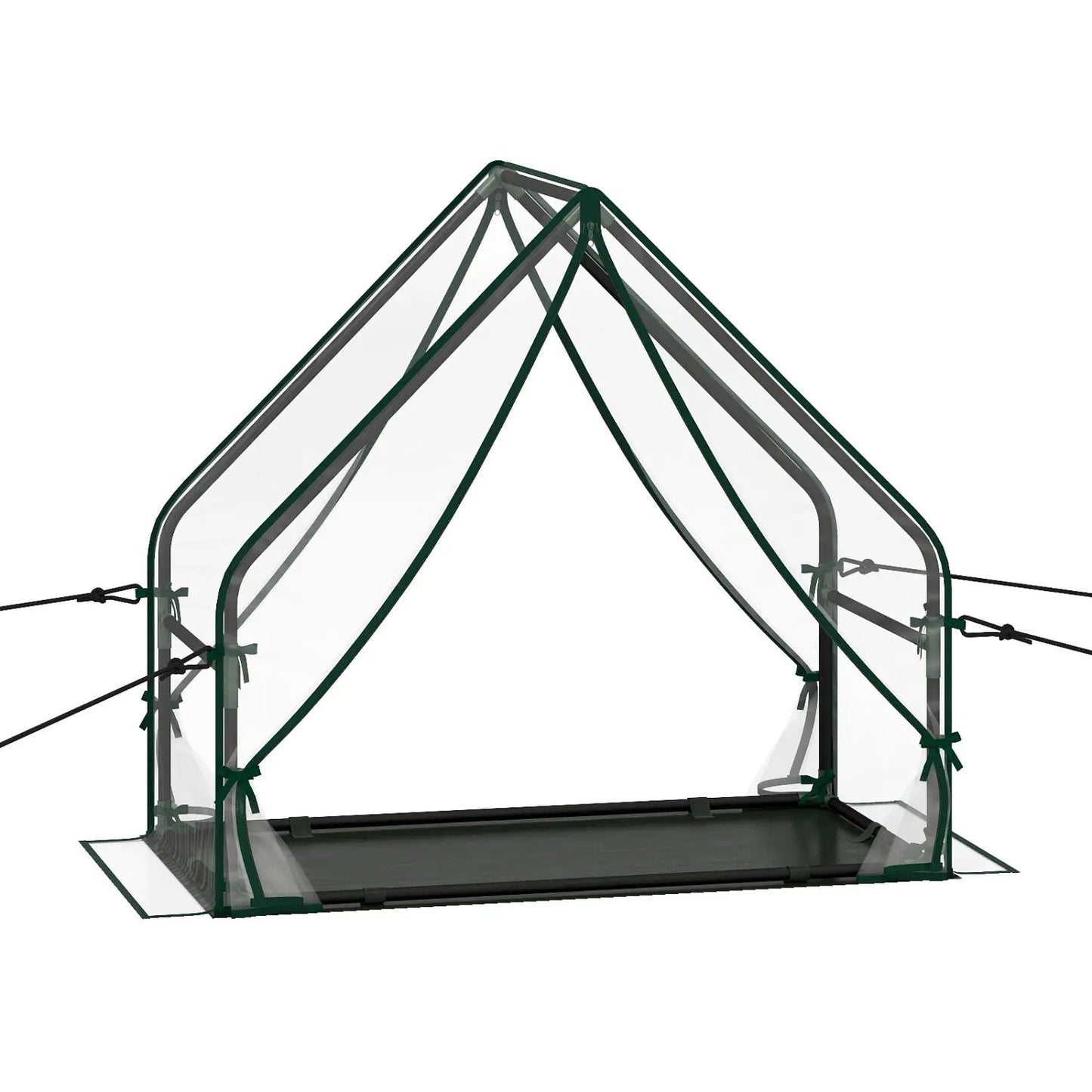Mini Greenhouse With Metal Frame and Bottom Mat