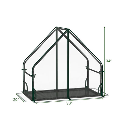 Mini Greenhouse With Metal Frame and Bottom Mat