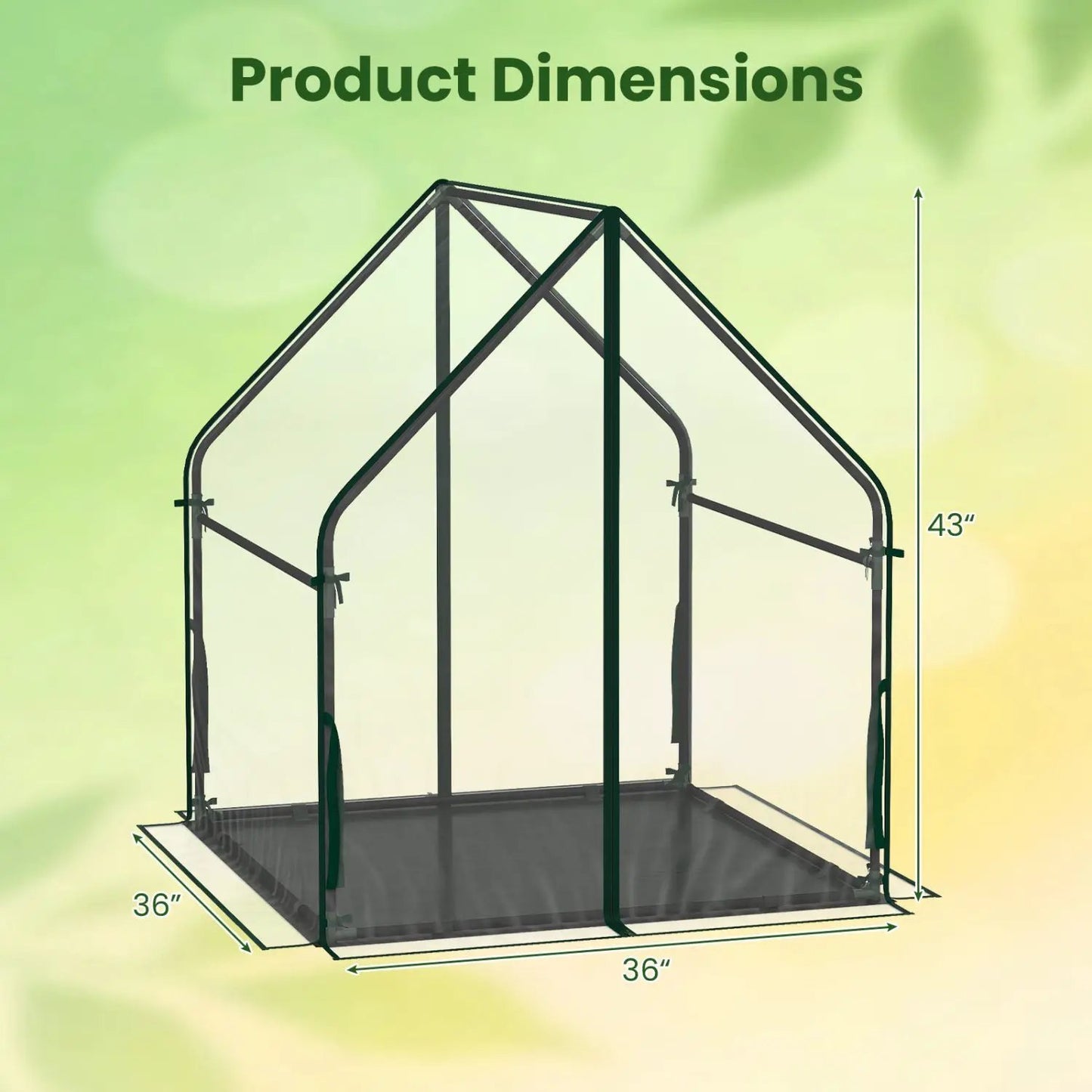 Compact Greenhouse with Metal Frame and Cover