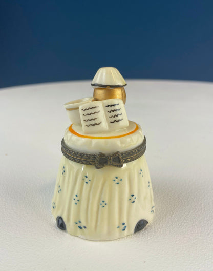Miniature Porcelain Pill Boxes Shaped Like Dining Vignettes. Collection of 5. Hand Painted Collectible Ring Boxes. Gift for Her. - Tampa Home & Garden Store