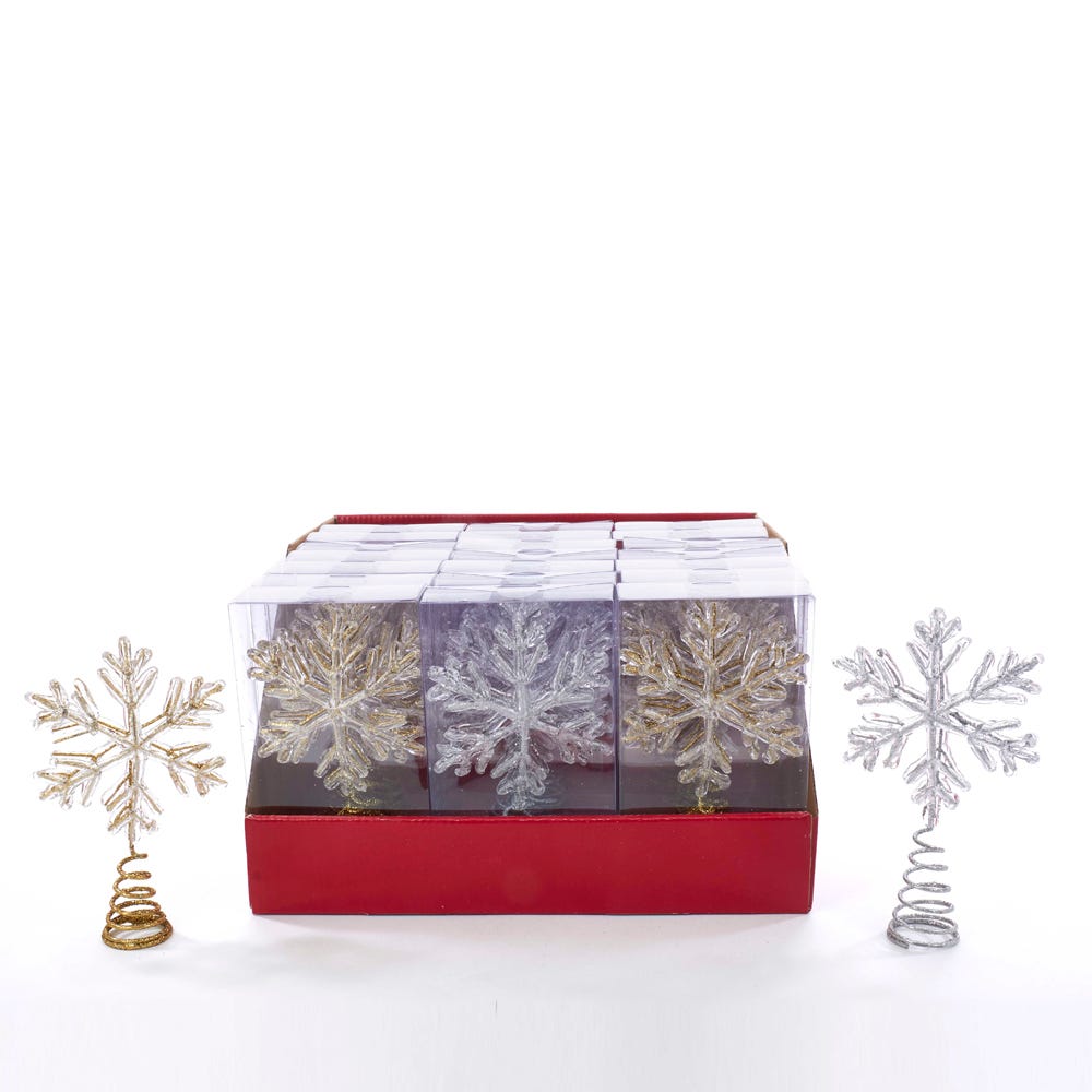 Miniature Snowflake Tree Toppers - Gold - Tampa Home & Garden Store