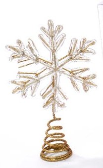 Miniature Snowflake Tree Toppers - Gold - Tampa Home & Garden Store