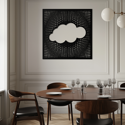 Minimal Cloud Metal Wall Art - Modern Steel Cloud Silhouette Decor- KAF478 - Tampa Home & Garden Store