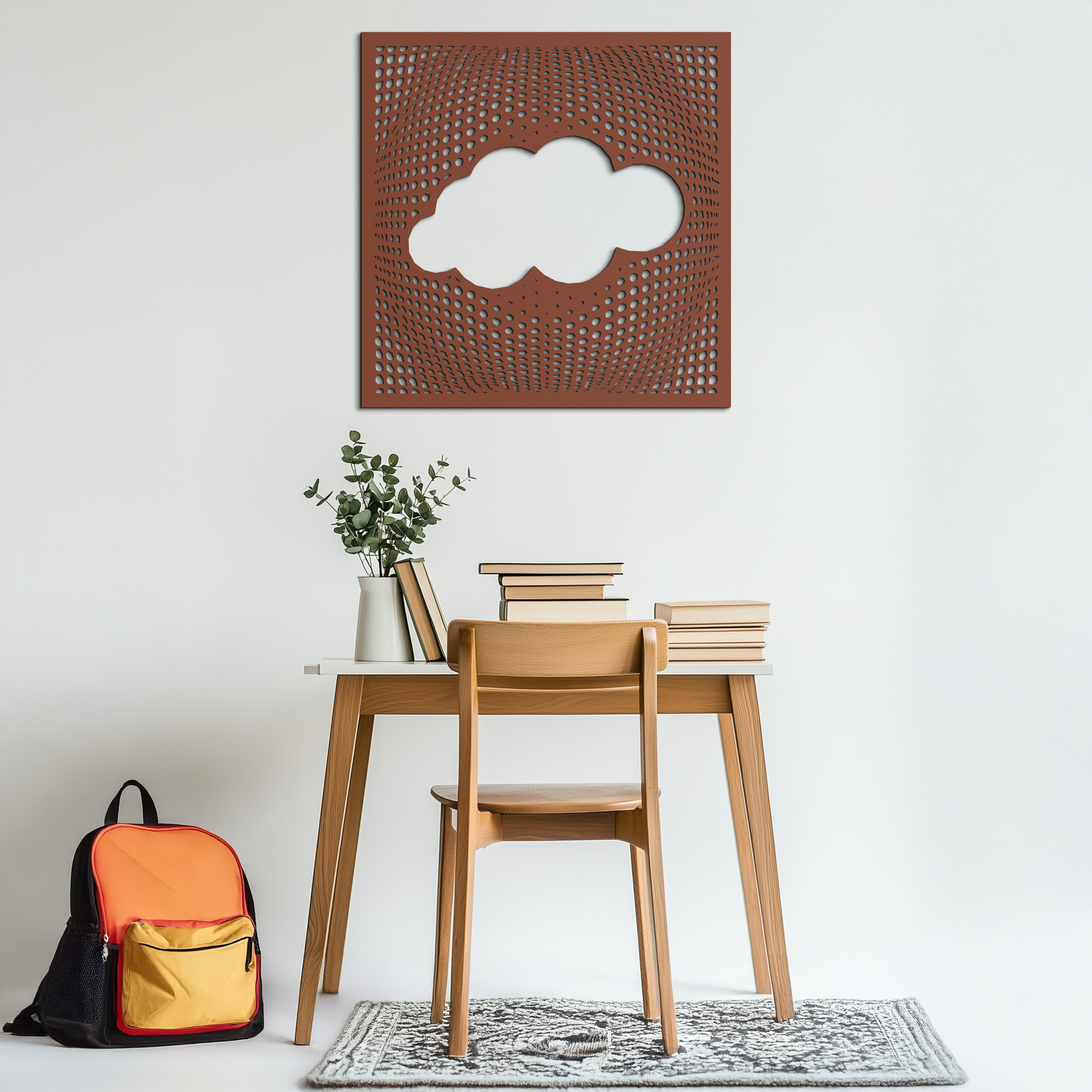 Minimal Cloud Metal Wall Art - Modern Steel Cloud Silhouette Decor- KAF478 - Tampa Home & Garden Store