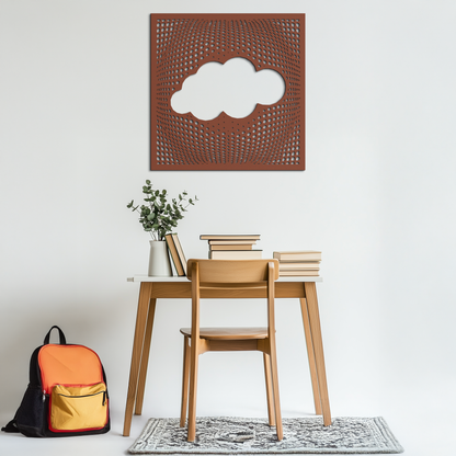 Minimal Cloud Metal Wall Art - Modern Steel Cloud Silhouette Decor- KAF478 - Tampa Home & Garden Store