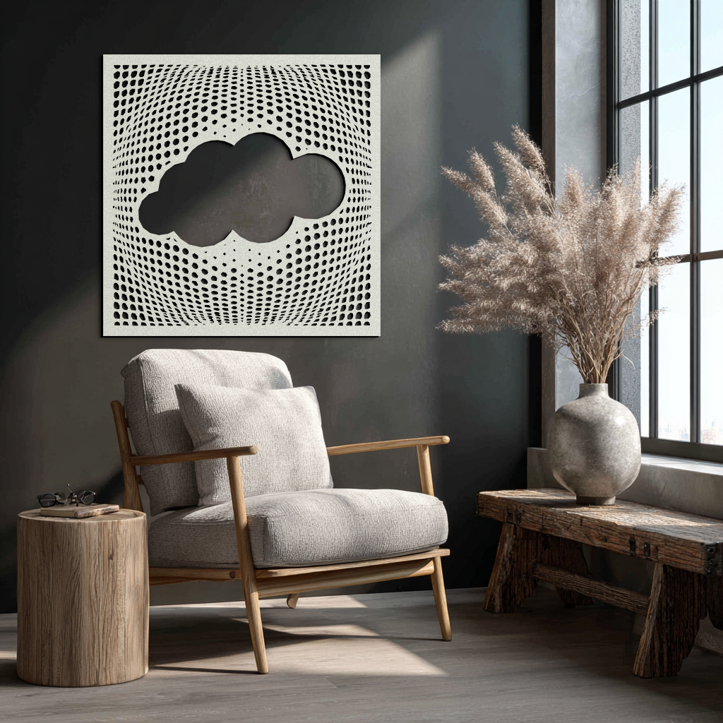 Minimal Cloud Metal Wall Art - Modern Steel Cloud Silhouette Decor- KAF478 - Tampa Home & Garden Store
