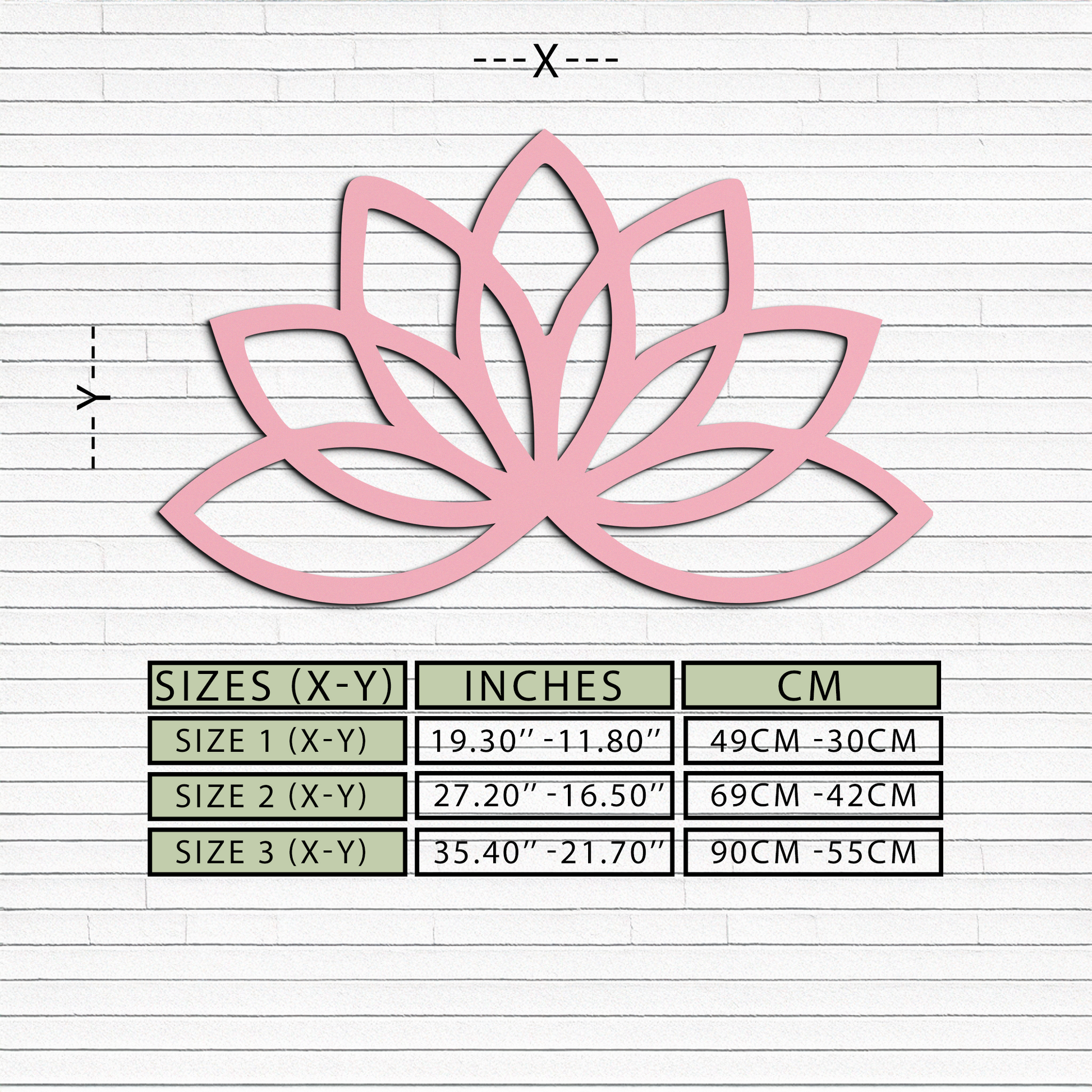 Minimal Lotus Silhouette Metal Wall Art – Elegant Flower Design - KAFGP054 - Tampa Home & Garden Store