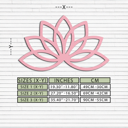 Minimal Lotus Silhouette Metal Wall Art – Elegant Flower Design - KAFGP054 - Tampa Home & Garden Store