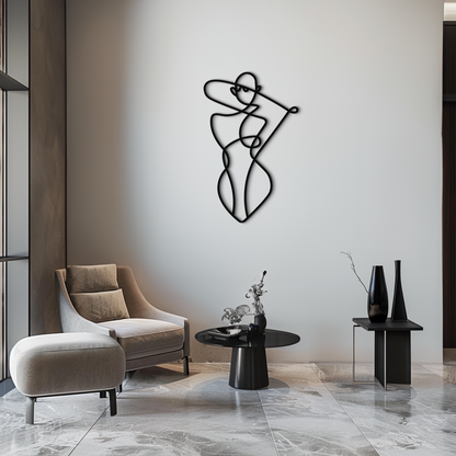 Minimalist Abstract Female Form Metal Wall Art – Modern Line Art Sculpture - KAF069 - Tampa Home & Garden Store