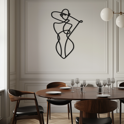 Minimalist Abstract Female Form Metal Wall Art – Modern Line Art Sculpture - KAF069 - Tampa Home & Garden Store