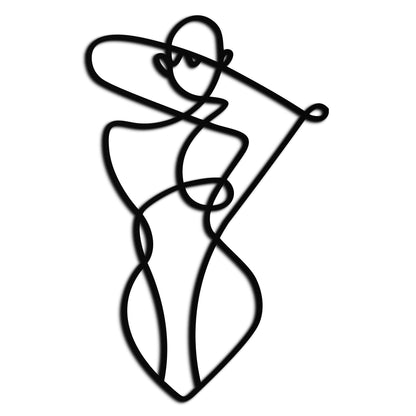 Minimalist Abstract Female Form Metal Wall Art – Modern Line Art Sculpture - KAF069 - Tampa Home & Garden Store