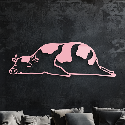 Minimalist Cow Silhouette Metal Wall Art – Farmhouse Animal Decor - KAFGP134 - Tampa Home & Garden Store