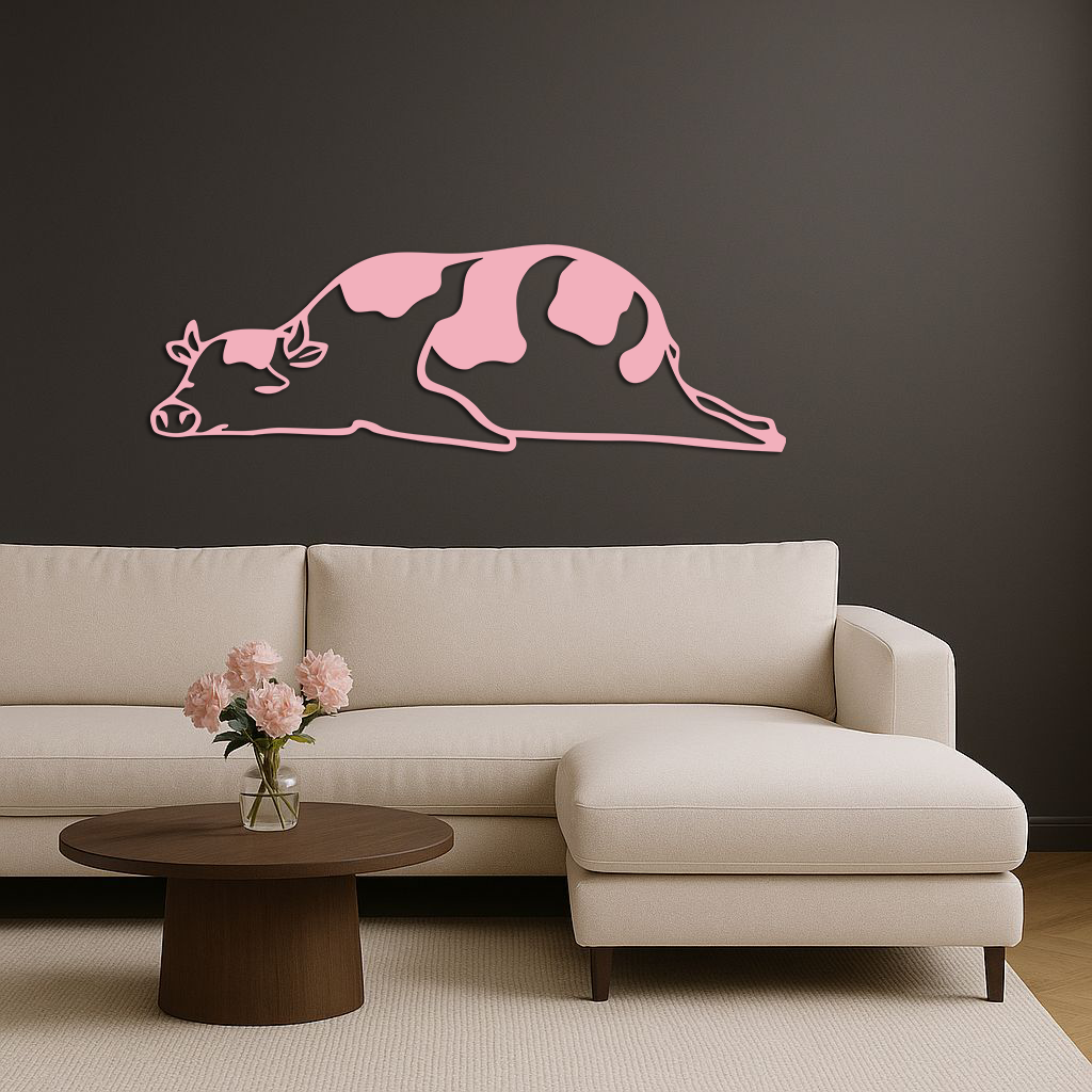 Minimalist Cow Silhouette Metal Wall Art – Farmhouse Animal Decor - KAFGP134 - Tampa Home & Garden Store