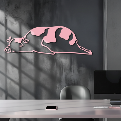 Minimalist Cow Silhouette Metal Wall Art – Farmhouse Animal Decor - KAFGP134 - Tampa Home & Garden Store