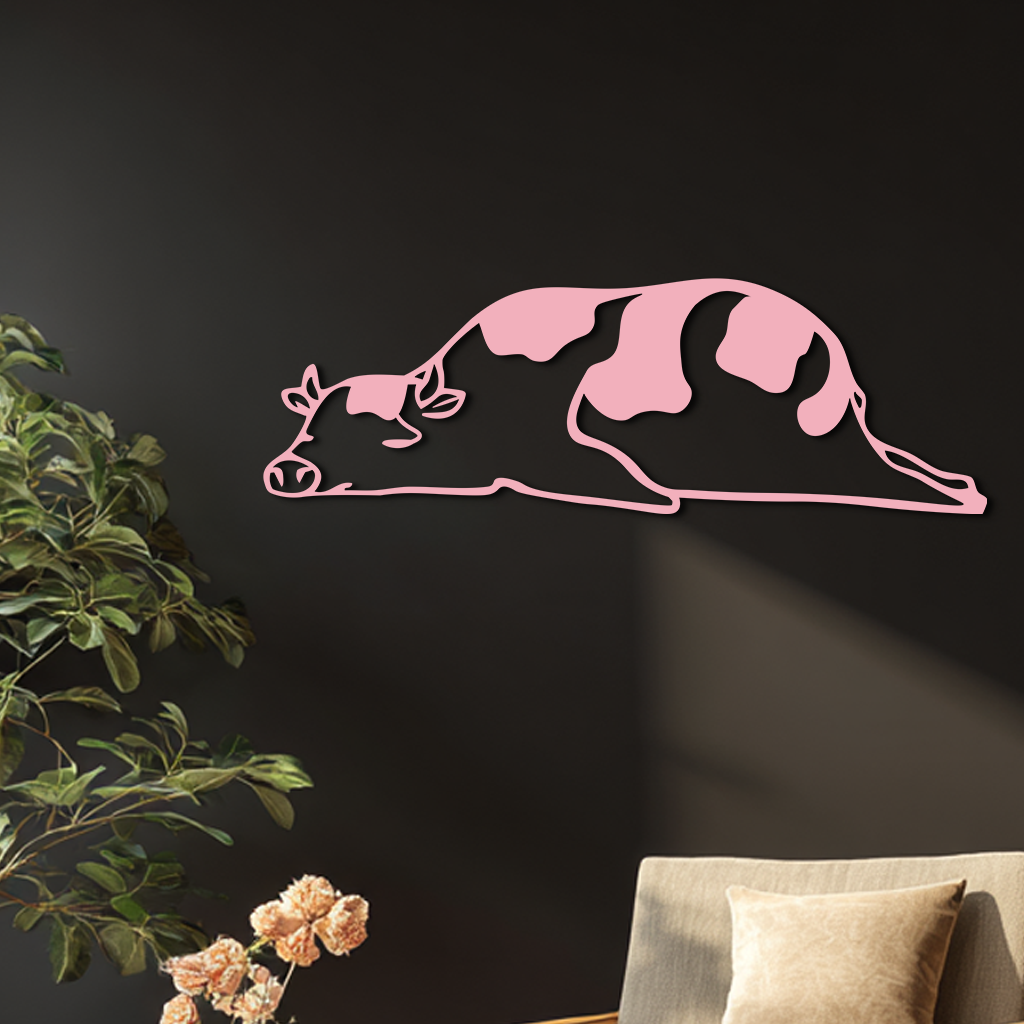 Minimalist Cow Silhouette Metal Wall Art – Farmhouse Animal Decor - KAFGP134 - Tampa Home & Garden Store
