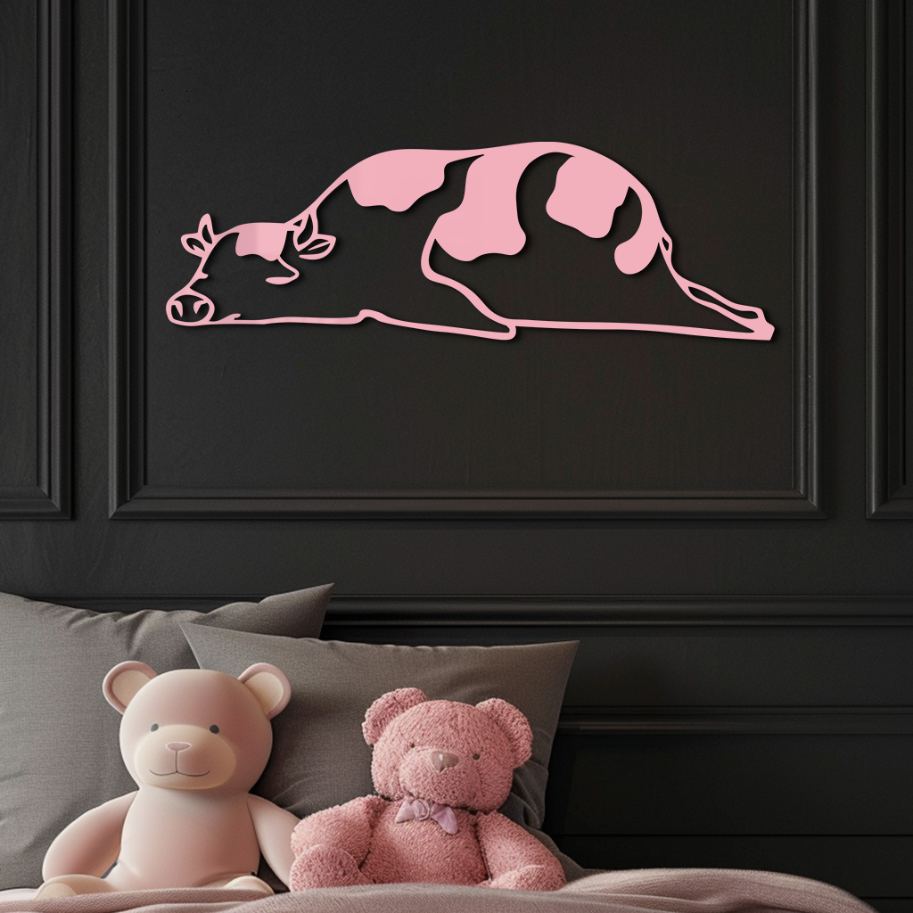 Minimalist Cow Silhouette Metal Wall Art – Farmhouse Animal Decor - KAFGP134 - Tampa Home & Garden Store