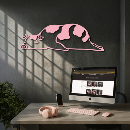 Minimalist Cow Silhouette Metal Wall Art – Farmhouse Animal Decor - KAFGP134 - Tampa Home & Garden Store