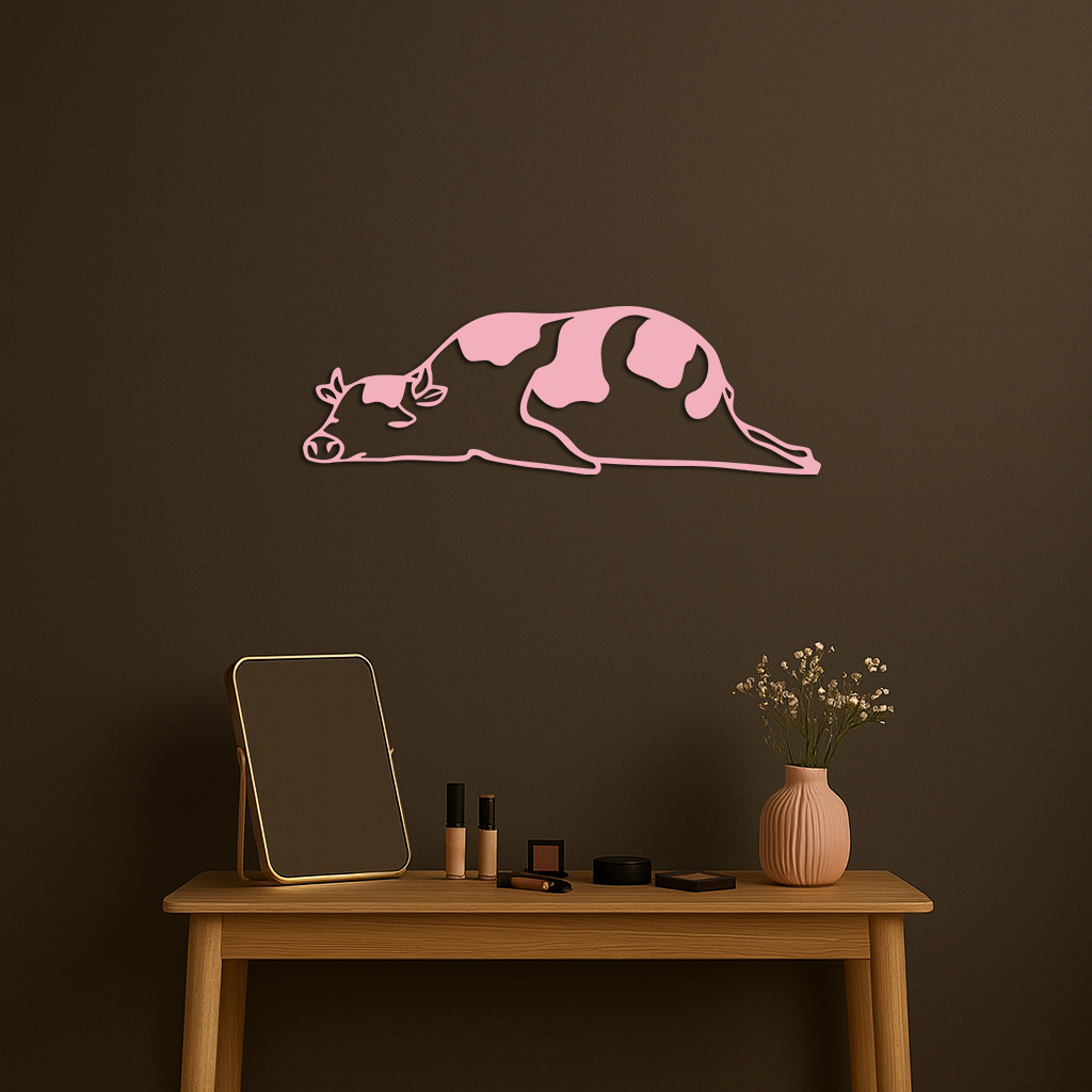 Minimalist Cow Silhouette Metal Wall Art – Farmhouse Animal Decor - KAFGP134 - Tampa Home & Garden Store