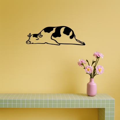 Minimalist Cow Silhouette Metal Wall Art – Farmhouse Animal Decor - KAFGP134 - Tampa Home & Garden Store
