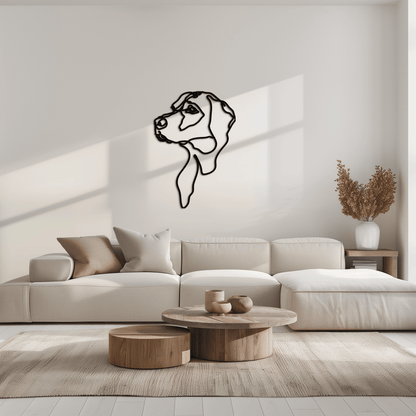 Minimalist Dog Line Art - Modern Metal Wall Decor - KAF027 - Tampa Home & Garden Store