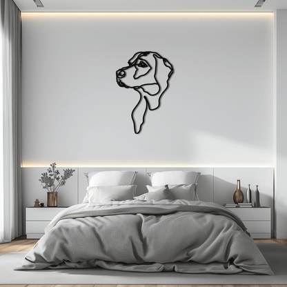 Minimalist Dog Line Art - Modern Metal Wall Decor - KAF027 - Tampa Home & Garden Store