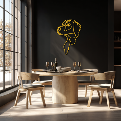 Minimalist Dog Line Art - Modern Metal Wall Decor - KAF027 - Tampa Home & Garden Store