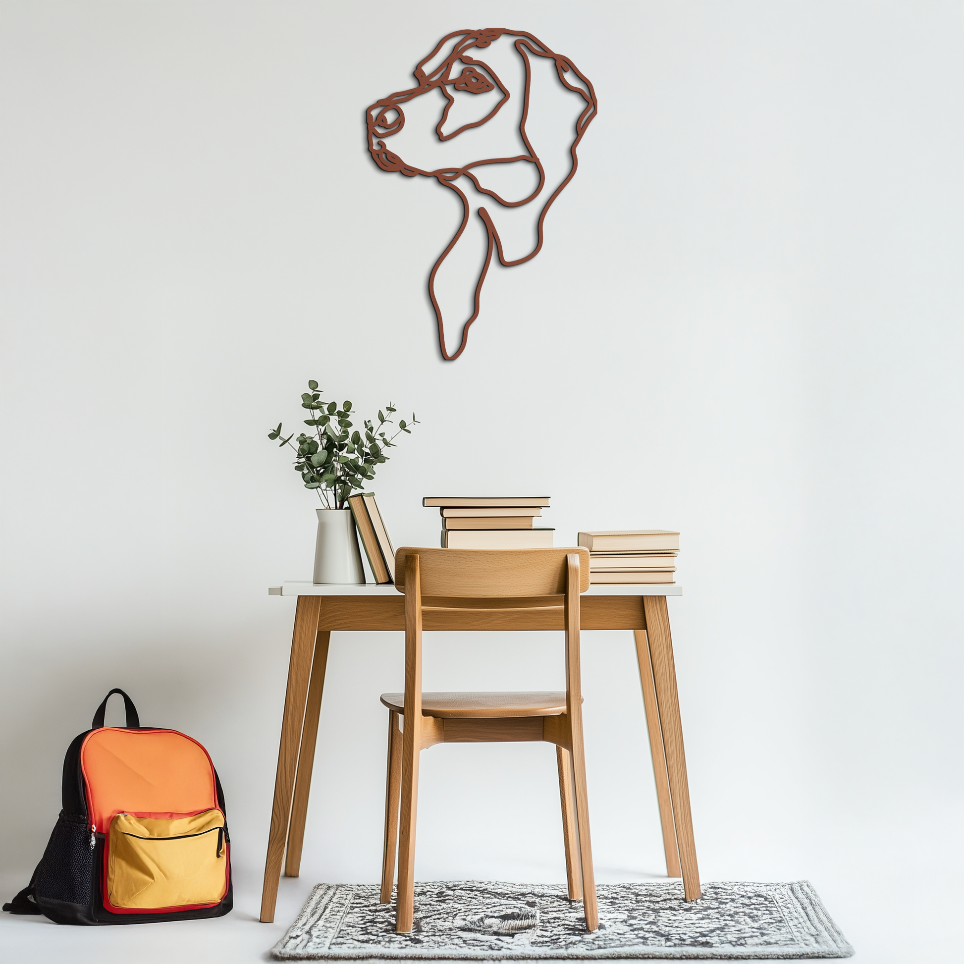 Minimalist Dog Line Art - Modern Metal Wall Decor - KAF027 - Tampa Home & Garden Store