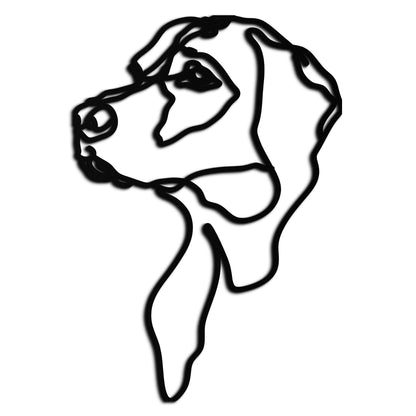 Minimalist Dog Line Art - Modern Metal Wall Decor - KAF027 - Tampa Home & Garden Store