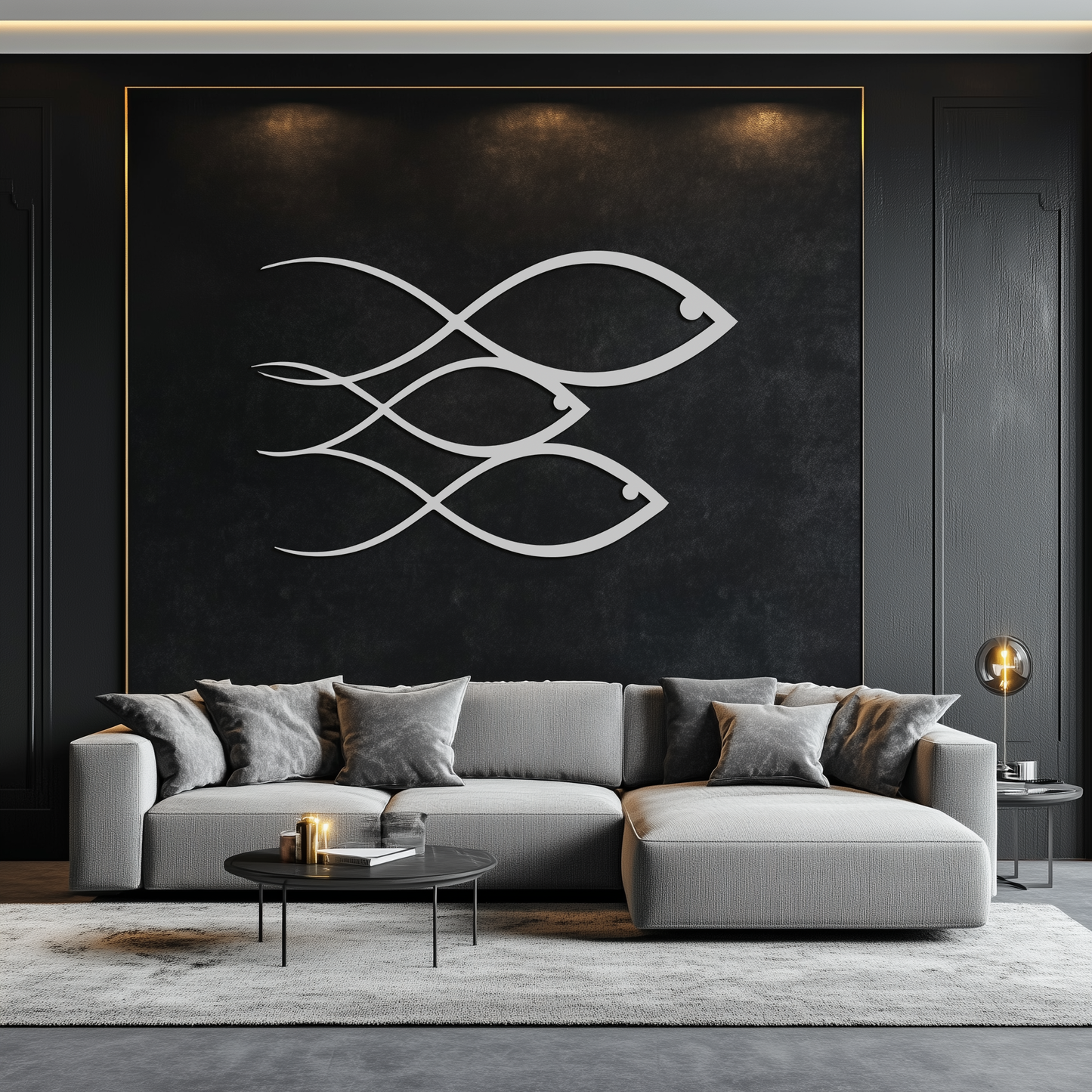 Minimalist Fish Metal Wall Art – Modern Coastal Decor - KAF139 - Tampa Home & Garden Store