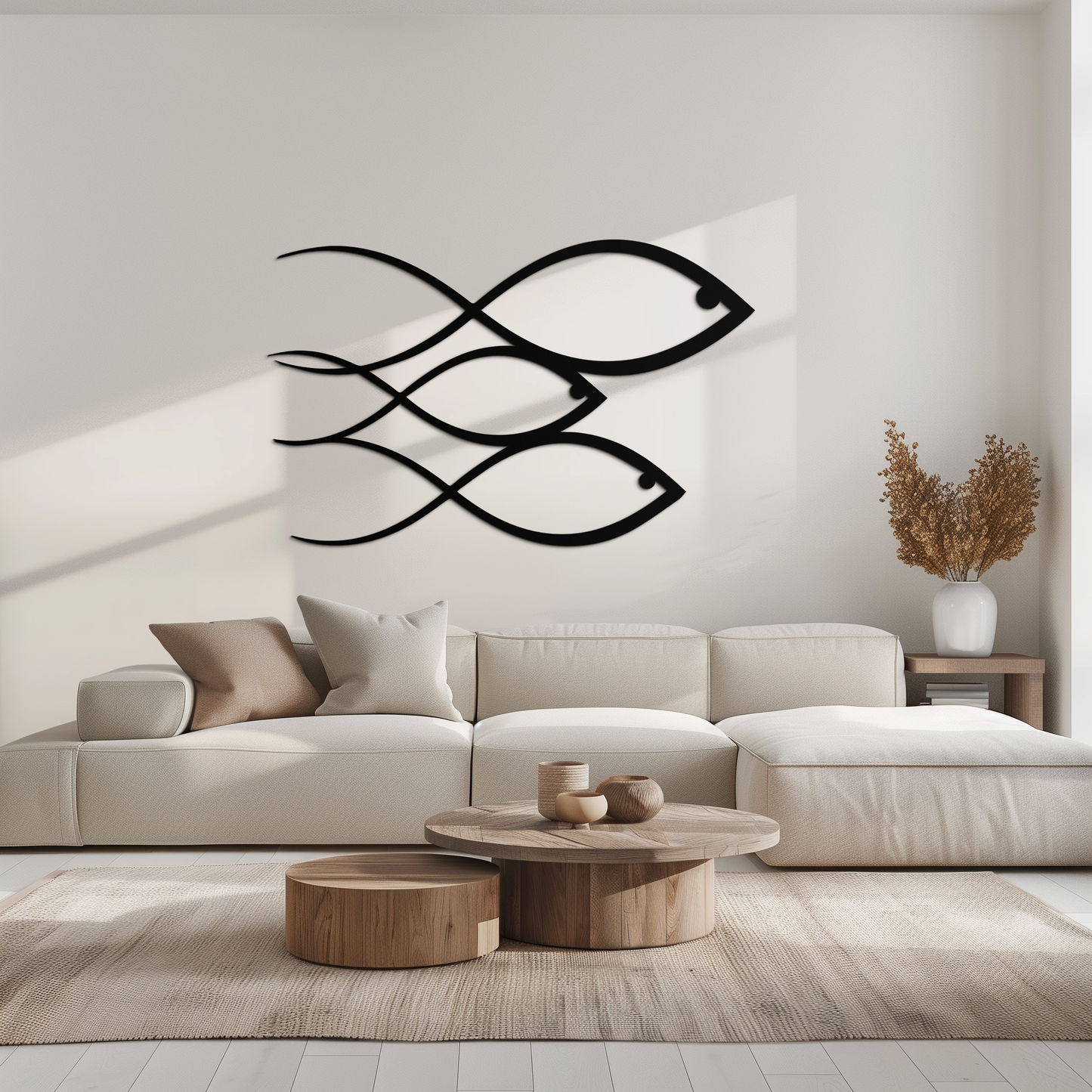 Minimalist Fish Metal Wall Art – Modern Coastal Decor - KAF139 - Tampa Home & Garden Store