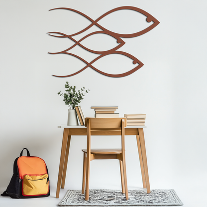 Minimalist Fish Metal Wall Art – Modern Coastal Decor - KAF139 - Tampa Home & Garden Store