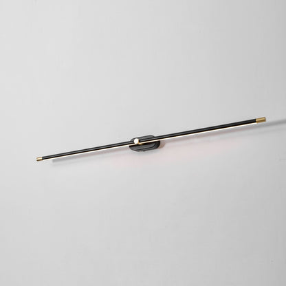 Rechargeable linear LED wall lamp with remote Moktan Sabai cordless mirror light in black on Tampa Home & Garden Store