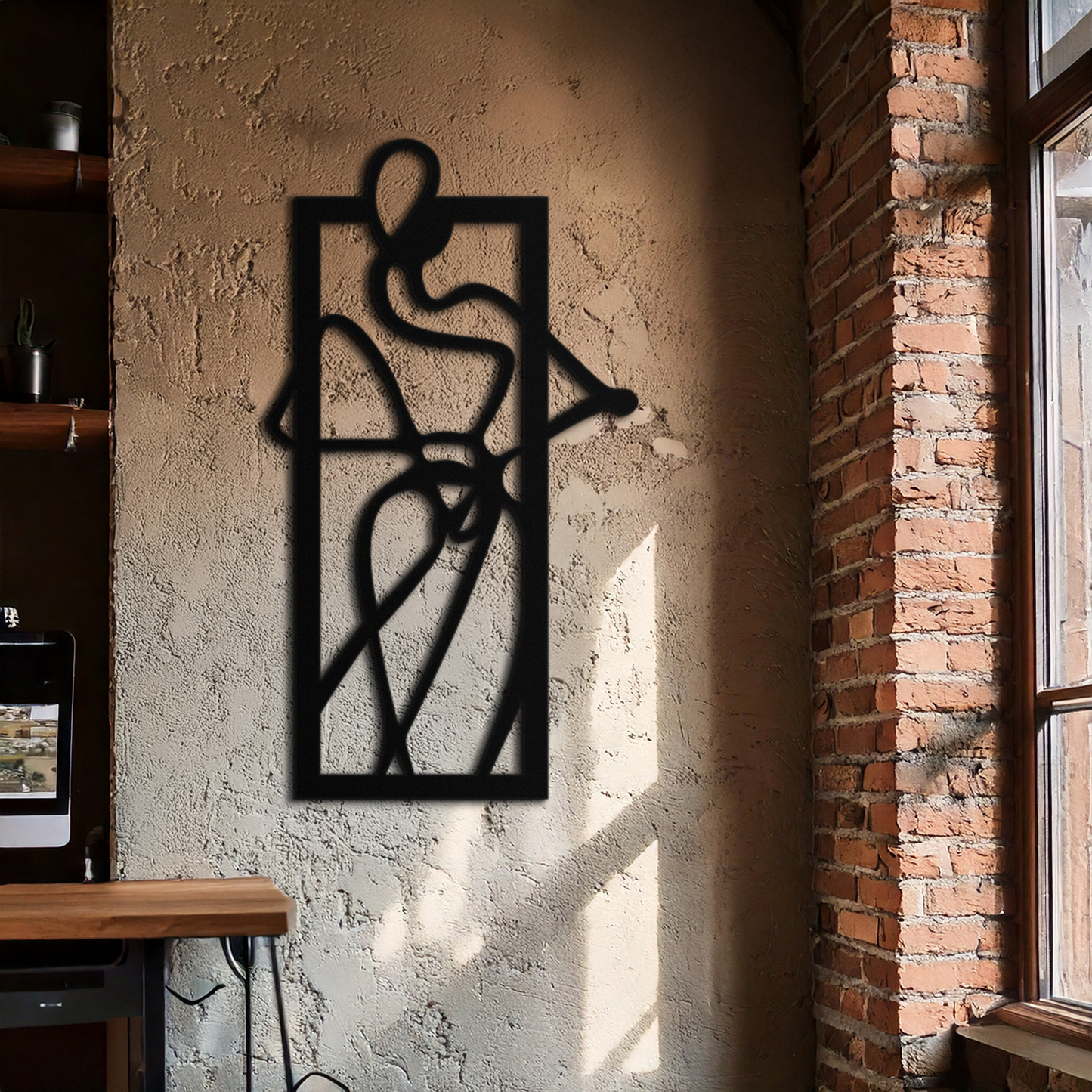 Minimalist Woman Line Art Metal Wall Decor – Abstract Feminine Silhouette Black Steel Artwork for Modern Interiors- KAF437 - Tampa Home & Garden Store