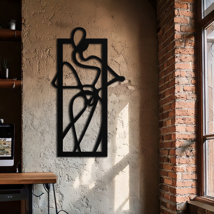 Minimalist Woman Line Art Metal Wall Decor – Abstract Feminine Silhouette Black Steel Artwork for Modern Interiors- KAF437 - Tampa Home & Garden Store