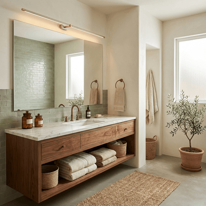 Rechargeable Linear LED Wall Lamp with Remote Control Moktan Sabai, bar light above mirror on Tampa Home & Garden Store